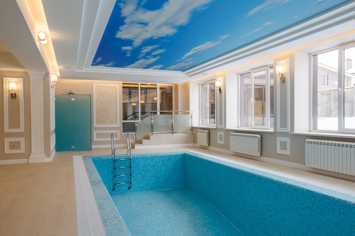 Swimming pool ceramic system